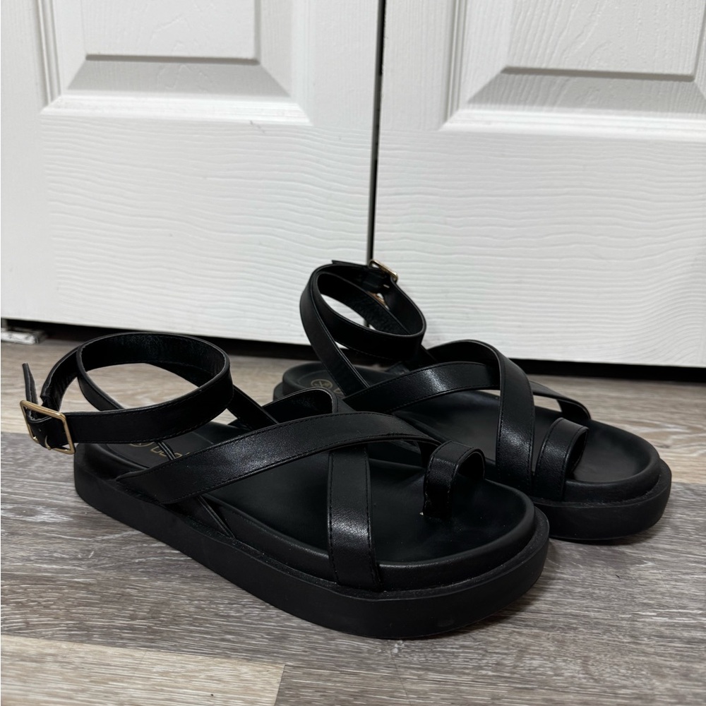 Boohoo Black Strappy Sandals